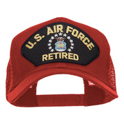 US Air Force Retired Military Patched Mesh Cap