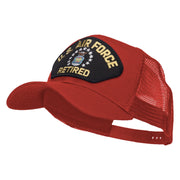 US Air Force Retired Military Patched Mesh Cap