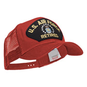 US Air Force Retired Military Patched Mesh Cap