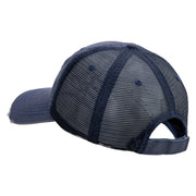 Chopper Embroidered Low Profile Special Cotton Mesh Cap - Navy OSFM