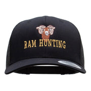 Ram Hunting Embroidered Retro Trucker Cap