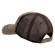 Chopper Embroidered Low Profile Special Cotton Mesh Cap - Khaki-Brown OSFM