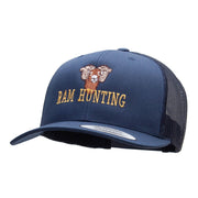 Ram Hunting Embroidered Retro Trucker Cap