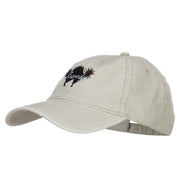 Scaredy Cat Embroidered Washed Cap