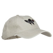 Scaredy Cat Embroidered Washed Cap