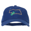 Nebraska Goldenrod with Map Embroidered Unstructured Washed Cap