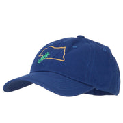 Nebraska Goldenrod with Map Embroidered Unstructured Washed Cap