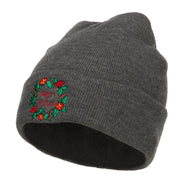 Warm Wishes Embroidered Long Beanie