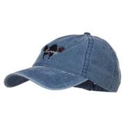 Scaredy Cat Embroidered Washed Cap