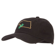 Nebraska Goldenrod with Map Embroidered Unstructured Washed Cap