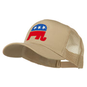 Republican Elephant USA Embroidered Mesh Back Cap