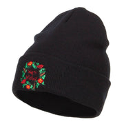 Warm Wishes Embroidered Long Beanie