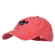 Scaredy Cat Embroidered Washed Cap