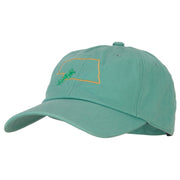 Nebraska Goldenrod with Map Embroidered Unstructured Washed Cap