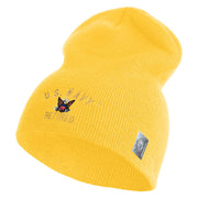 US Navy Retired Military Embroidered Heavyweight Classic Knit Short Beanie - Gold OSFM