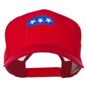 Republican Elephant USA Embroidered Mesh Back Cap