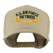 US Air Force Retired Emblem Embroidered Cap