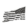 Reversed Distressed Black USA Flag Heat Transfers