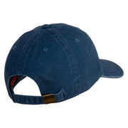 Retired Flight Engineer Embroidered Washed Solid Pigment Dyed Cotton Twill Brass Buckle Cap - Navy OSFM
