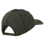 Checkered Racing Flag Embroidered Washed Cap