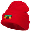 Rasta Leaf Flag Embroidered Long Beanie