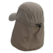 Walking The Dog Embroidered Men's UV 50+ Drawstring Flap Cap - Olive OSFM