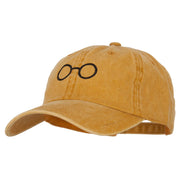 Perfect Round Eyeglasses Embroidered Unstructured Cotton Cap