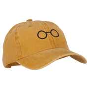 Perfect Round Eyeglasses Embroidered Unstructured Cotton Cap