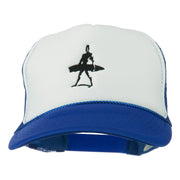 Surf Man Embroidered Foam Mesh Back Cap