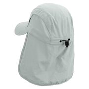 Walking The Dog Embroidered Men's UV 50+ Drawstring Flap Cap - Grey OSFM
