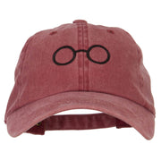 Perfect Round Eyeglasses Embroidered Unstructured Cotton Cap