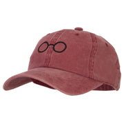 Perfect Round Eyeglasses Embroidered Unstructured Cotton Cap