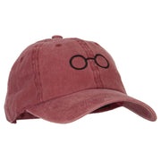 Perfect Round Eyeglasses Embroidered Unstructured Cotton Cap