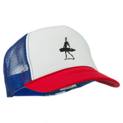 Surf Man Embroidered Foam Mesh Back Cap