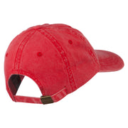 Checkered Racing Flag Embroidered Washed Cap