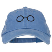 Perfect Round Eyeglasses Embroidered Unstructured Cotton Cap