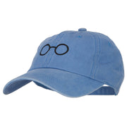 Perfect Round Eyeglasses Embroidered Unstructured Cotton Cap