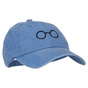 Perfect Round Eyeglasses Embroidered Unstructured Cotton Cap