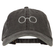 Perfect Round Eyeglasses Embroidered Unstructured Cotton Cap