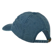 Checkered Racing Flag Embroidered Washed Cap