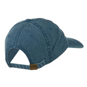 Checkered Racing Flag Embroidered Washed Cap