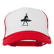 Surf Man Embroidered Foam Mesh Back Cap