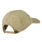 Checkered Racing Flag Embroidered Washed Cap