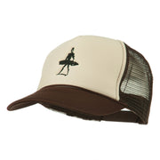 Surf Man Embroidered Foam Mesh Back Cap