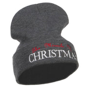 Miracle of Christmas Embroidered Long Beanie