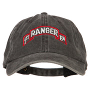 1st Ranger Bn Embroidered Washed Cotton Twill Cap