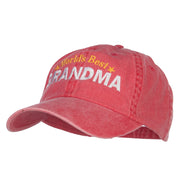 World's Best Grandma Embroidered Washed Cap