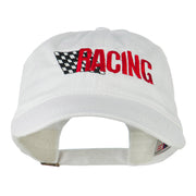 Racing Checkered Flag Embroidered Cap