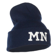 MN Minnesota State Embroidered Long Beanie