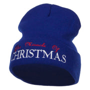 Miracle of Christmas Embroidered Long Beanie